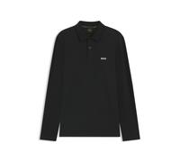 BOSS Poloshirt aus Baumwoll-Piqué mit Kontrast-Logo - Style Plisy, 50536609 Schwarz XXXL