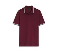 BOSS Green Regular Fit Poloshirt aus reiner Baumwolle Modell 'PADDY' in Bordeaux, Größe XXXL