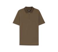 BOSS Poloshirt aus Baumwolle mit Seide und Reißverschluss am Kragen - Style L-Payrot 125, 50555939 Braun M