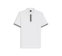 BOSS Poloshirt aus Interlock-Baumwolle mit Kontrast-Details - Style Parlay 185, 50486186 Weiß XXL