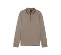 BOSS Poloshirt aus Interlock-Baumwolle mit Streifen am Kragen - Style PL_Cord Plisy, 50570010 Hellbraun S