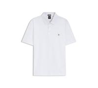 BOSS Black Polo-Shirt Herren Regular Fit Kurzarm Baumwoll-Jersey weiß, M