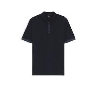 BOSS Poloshirt aus merzerisierter Baumwolle mit Streifen-Dessin - Style H-Parlay 238, 50559668 Dunkelblau S