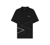 BOSS Poloshirt aus Pima-Baumwolle mit platziertem Print - Style PL_GOC Rank 3, 50570015 Schwarz XL