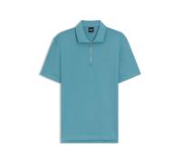 BOSS Poloshirt aus Piqué mit Reißverschluss am Kragen - Style H-Paras 57, 50544091 Hellblau L