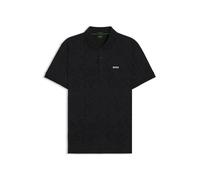BOSS Poloshirt aus Stretch-Baumwolle mit durchgehendem Print - Style Polo AO Zone, 50549358 Schwarz XL
