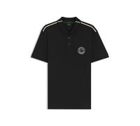BOSS Poloshirt aus Stretch-Baumwolle mit tennisinspiriertem Logo - Style PL_Boss Open, 50560261 Schwarz XXL