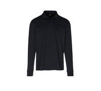 BOSS Orange Poloshirt Pe_interlock_long Herren Langarm Slim Fit Baumwoll-Jersey Dunkelblau XL