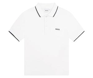 BOSS Poloshirt für Kleinkinder, Jungen, kleines Logo, Weiß, 3 Jahre