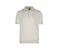 Kurzarmpullover BOSS "Nolano", Herren, Gr. L, open beige286, Strick, Obermaterial: 100% Schurwolle, unifarben, regular fit hüftbedeckend, Rippbündchen, Pullover, aus Schurwolle, Polokragen (98433737-L