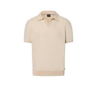 BOSS Herren H-Jianluca Kurzärmeliger Strick-Polo-Pullover aus Baumwoll-Mix mit Johnny-Kragen Weiß XL