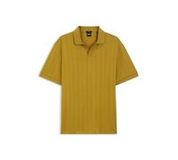 BOSS Poloshirt mit Johnny-Kragen aus Baumwoll-Jacquard - Style C-Ponti 118, 50565176 Gold XXL