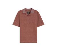 BOSS Poloshirt mit Johnny-Kragen aus Baumwolle, Leinen und Seide - Style L-Palma 133, 50559063 Rot XXL
