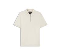 BOSS Poloshirt mit Troyerkragen aus merzerisiertem Baumwoll-Mix mit Seide und Jacquard-Struktur - Style L-Payrot 111, 50543920 Natur XXL