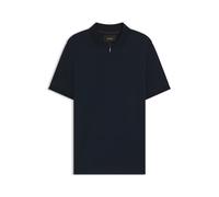 BOSS Poloshirt mit Troyerkragen aus merzerisiertem Baumwoll-Mix mit Seide und Jacquard-Struktur - Style L-Payrot 111, 50543920 Dunkelblau XXL