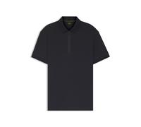 BOSS Poloshirt mit Troyerkragen und Waffel-Jacquard - Style PL_Terrace Zip, 50559328 Dunkelblau M