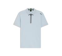 BOSS Poloshirt mit Troyerkragen und Waffel-Jacquard - Style PL_Terrace Zip, 50559328 Hellblau XXXL