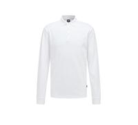 BOSS Longsleeve-Poloshirt aus Interlock-Baumwolle mit Logo - Style Pado 30, 50468392 Weiß XXXL