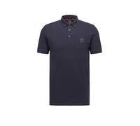 Poloshirt BOSS ORANGE "Passenger", Herren, Gr. L, blau (404_schwarz_blau), Jersey, Obermaterial: 95% Baumwolle, 5% Elasthan, unifarben, Basic hüftbedeckend, hoch geschlossener Ausschnitt, eng Bündchen