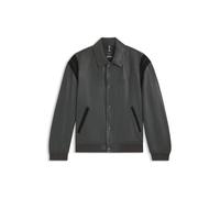 BOSS Porsche x BOSS Lederjacke mit Kontrast-Details - Style Meon_PS, 50543223 Dunkelgrau 50