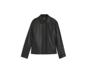 BOSS Porsche x BOSS Lederjacke mit verdecktem magnetischem Druckknopf - Style LH_PS Icons70 ST, 50569177 Schwarz XL