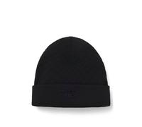 BOSS Porsche x BOSS Mütze mit Pasha-Karo - Style Pasha Beanie Jacq PS, 50572039 Schwarz ONESI