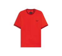 BOSS Porsche x BOSS T-Shirt aus Baumwolle mit feuchtigkeitsregulierendem Finish - Style C-Taut 197_PS, 50543341 Dunkelorange XXL