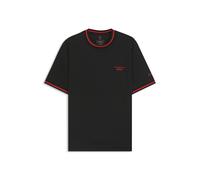 BOSS Porsche x BOSS T-Shirt aus Baumwolle mit feuchtigkeitsregulierendem Finish - Style C-Taut 197_PS, 50543341 Schwarz L
