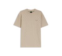 BOSS Porsche x BOSS T-Shirt aus Baumwolle mit Pasha-Muster - Style TS_PS Icons70 Jacq, 50570921 Hellbeige XXXL