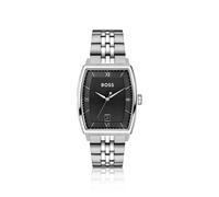 BOSS Principle Ark Uhr mit schwarzem strukturiertem Zifferblatt - Style PRINCIPLE, 58858235 Silberfarben ONESI