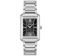 BOSS Principle Uhr mit schwarzem Zifferblatt und H-Gliederarmband - Style PRINCIPLE DRESS, 58565048 Silberfarben ONESI