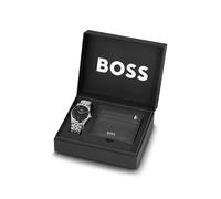 BOSS Principle Geschenk-Set aus Uhr und Kartenetui - Style PRINCIPLE GIFTSET, 58858269 Silberfarben ONESI
