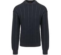 BOSS Pullover aus Baumwolle mit Ripp- und Reis-Struktur - Style Kaktus, 50543690 Dunkelblau XL