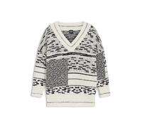 BOSS Pullover aus Baumwoll-Mix mit Jacquard-Muster - Style Fucsia, 50553244 Weiß gemustert M