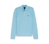 BOSS Pullover aus Baumwoll-Mix mit kurzem Reißverschluss und Bodymapping - Style K_Momentum-Lite MN, 50541945 Hellblau S