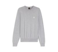 BOSS Pullover aus Baumwoll-Mix mit Logo-Patch - Style Kanovano_S, 50527583 Hellgrau XL