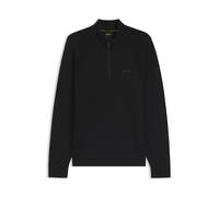 BOSS Pullover aus Baumwoll-Mix mit Troyerkragen - Style KN_Momentum-Lite MZ, 50558352 Schwarz XXXL