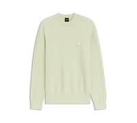 BOSS Pullover aus Baumwoll-Piqué mit Logo-Patch - Style Anion_S, 50527584 Hellgrün M