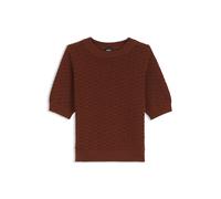 BOSS Pullover aus Baumwolle mit feiner Spitzenstruktur - Style Folearia, 50562650 Braun XXL