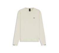 Rundhalspullover BOSS GREEN "K Ever-X CN", Herren, Gr. XL, weiß (open weiß131), Strick, Obermaterial: 100% Baumwolle, unifarben, casual, hüftlang, Rundhals, Langarm Bündchen, Pullover (24646247-XL) op