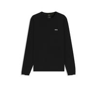 Rundhalspullover BOSS GREEN "K Ever-X CN", Herren, Gr. L, schwarz (schwarz001), Strick, Obermaterial: 100% Baumwolle, unifarben, casual, hüftlang, Rundhals, Langarm Bündchen, Pullover (15491040-L) sch