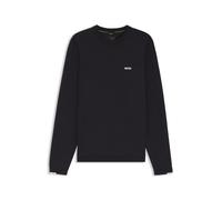 BOSS Pullover aus Baumwolle mit Kontrast-Logo - Style KN_Ever-X CN, 50556145 Dunkelblau L