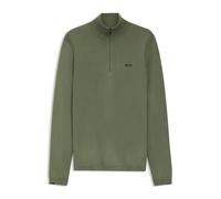 BOSS Pullover aus Baumwolle mit kurzem Reißverschluss - Style KN_Ever-X QZ, 50556146 Olive XXL