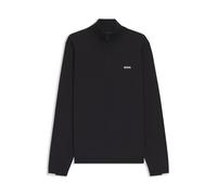 BOSS Pullover aus Baumwolle mit Troyerkragen und Logo-Print - Style K_Ever-X QZ, 50541965 Dunkelblau XL