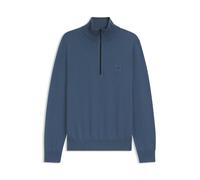BOSS Pullover aus Baumwolle und Kaschmir mit Troyerkragen - Style Kanobix_S, 50527585 Blau XXXL