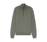 BOSS Pullover aus Baumwolle und Kaschmir mit Troyerkragen - Style Kanobix_S, 50527585 Grau M