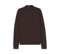 BOSS Pullover aus extrafeiner Merinowolle mit Stehkragen - Style H-Bjarno, 50570642 Dunkelbraun XL