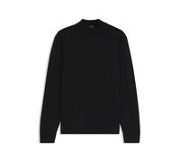 BOSS Pullover aus extrafeiner Merinowolle mit Stehkragen - Style H-Bjarno, 50570642 Schwarz M