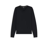 BOSS Pullover aus extrafeiner Merinowolle mit V-Ausschnitt - Style H-Melba, 50570616 Schwarz L