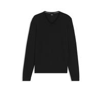 BOSS Slim-Fit Pullover aus Schurwolle mit V-Ausschnitt - Style Melba-P, 50468261 Schwarz XXXL